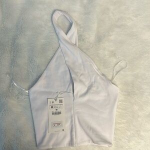 White Zara Top size M , brand new with tags